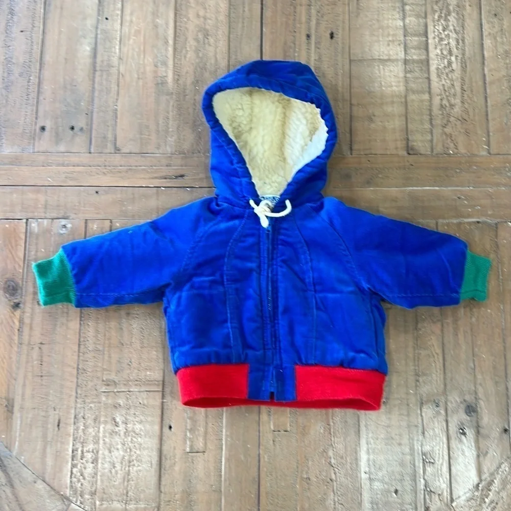 Oshkosh vintage Sherpa lined colorblock corduroy jacket